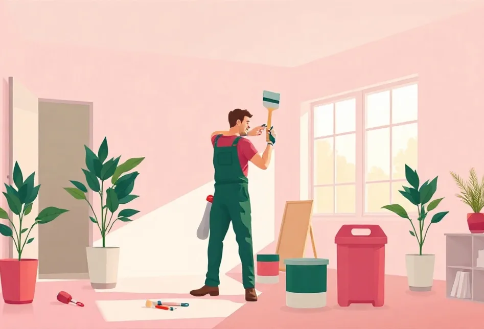 Intérieur rénové après travaux de peinture à Saint-Sébastien-sur-Loire